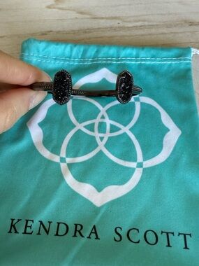 Kendra Scott Black Druzy Elton Cuff Bracelet